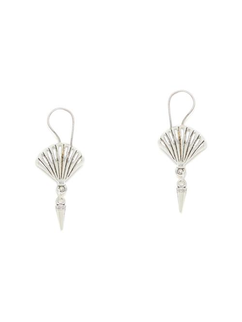 silver metal drop earring - 16009702 - Very Small Image - 1