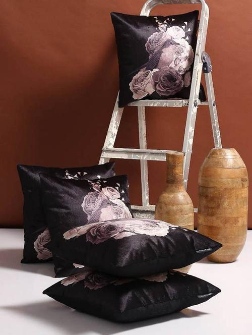 velvet cushion cover 16 inch x 16 inch (set of 5) - 16010770 - Very Small Image - 1