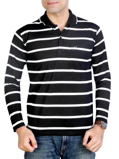 monochrome striped t-shirt - 16010791 - Very Small Image - 1