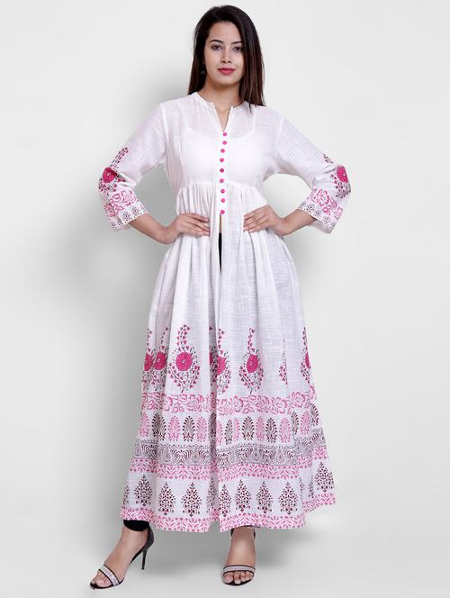printed high slit kurta - 16012010 - Very Small Image - 1