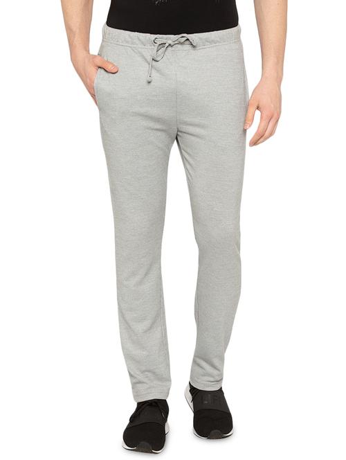 grey cotton full length track pant - 16012924 - Very Small Image - 1