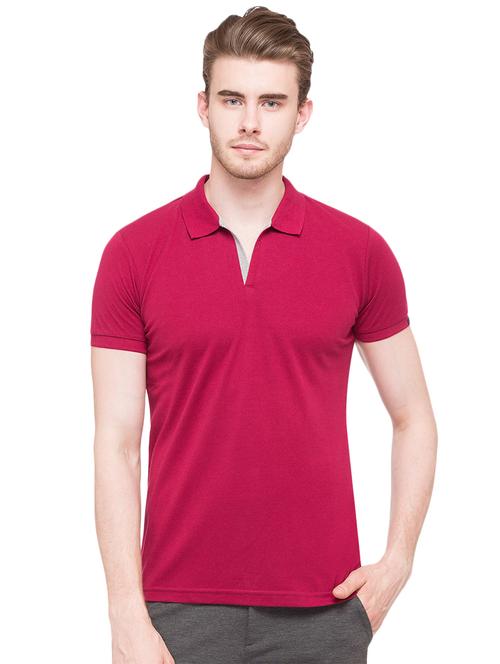 red cotton polo t-shirt - 16012925 - Very Small Image - 1
