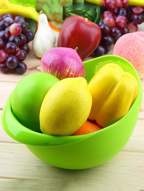 jen 2 pcs rice colander / multipurpose fruit bowl - 16012981 - Very Small Image - 1