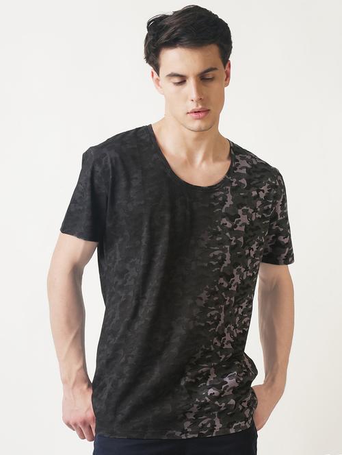 grey camouflage printed t-shirt - 16013694 - Very Small Image - 1