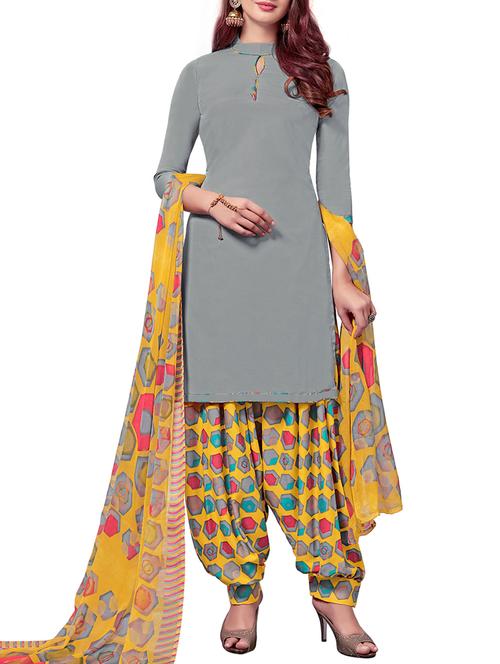 straight printed unstitched suit - 16013766 - Very Small Image - 1