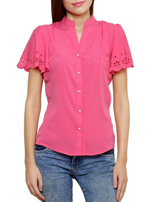 flutter sleeved cut work shirt - 16013848 - Very Small Image - 1