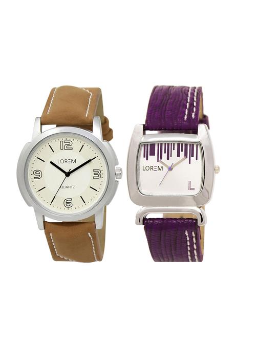 set of 2 analog couple watches - 16014062 - Very Small Image - 1