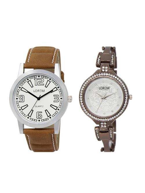 set of 2 analog couple watches - 16014085 - Very Small Image - 1