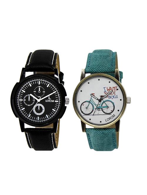set of 2 analog combo watches - 16014234 - Very Small Image - 1