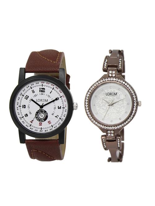 set of 2 analog couple watches - 16014323 - Very Small Image - 1