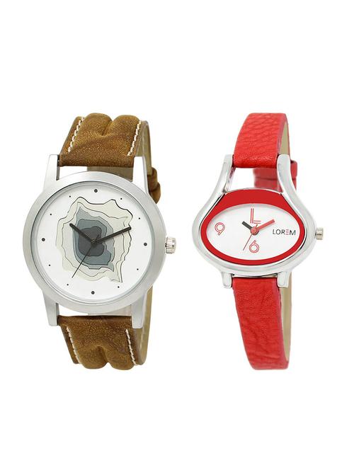 set of 2 analog couple watches - 16014473 - Very Small Image - 1