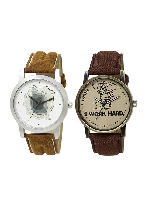 set of 2 analog combo watches - 16014488 - Very Small Image - 1