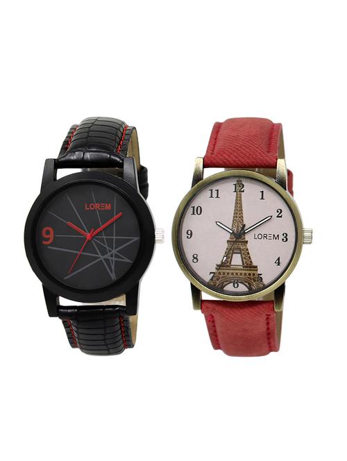 set of 2 analog couple watches - 16014543 - Very Small Image - 1