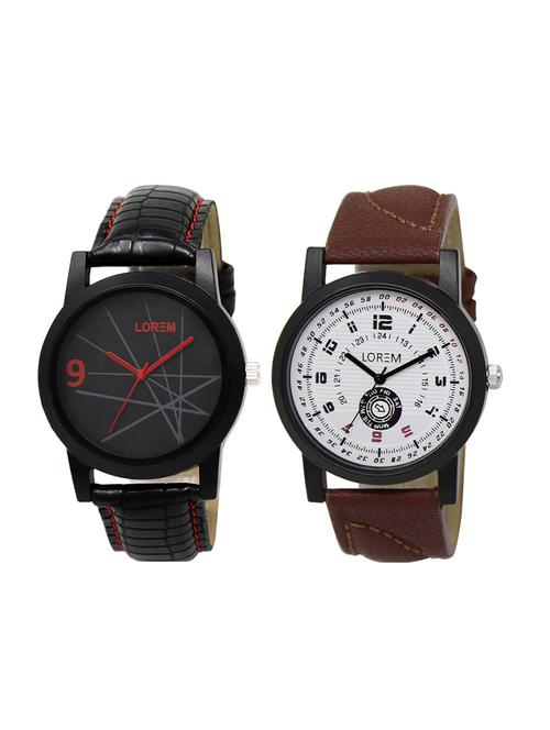 set of 2 analog combo watches - 16014570 - Very Small Image - 1