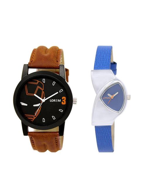set of 2 analog couple watches - 16014802 - Very Small Image - 1