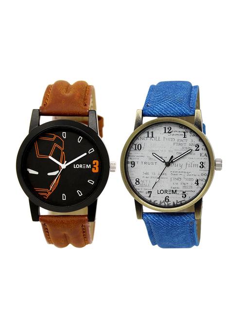 set of 2 analog combo watches - 16014819 - Very Small Image - 1