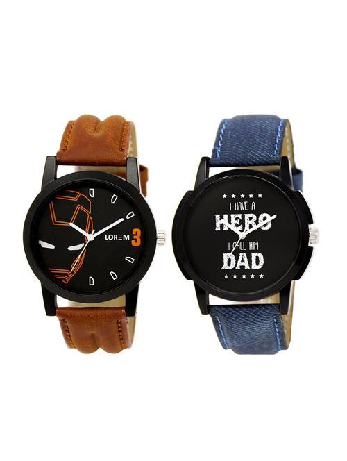 set of 2 analog combo watches - 16014840 - Very Small Image - 1