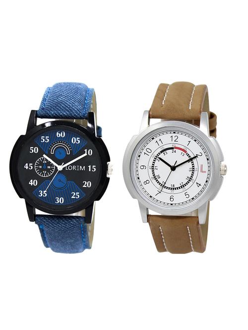 set of 2 analog combo watches - 16014969 - Very Small Image - 1