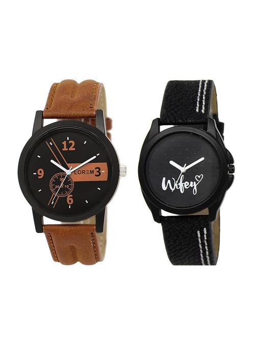 set of 2 analog couple watches - 16014990 - Very Small Image - 1