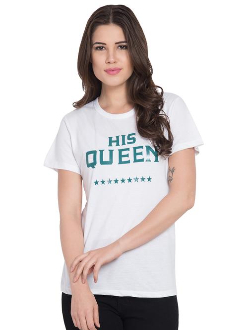 letter print short sleeved tee - 16015110 - Very Small Image - 1