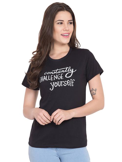 slogan print short sleeved tee - 16015114 - Very Small Image - 1