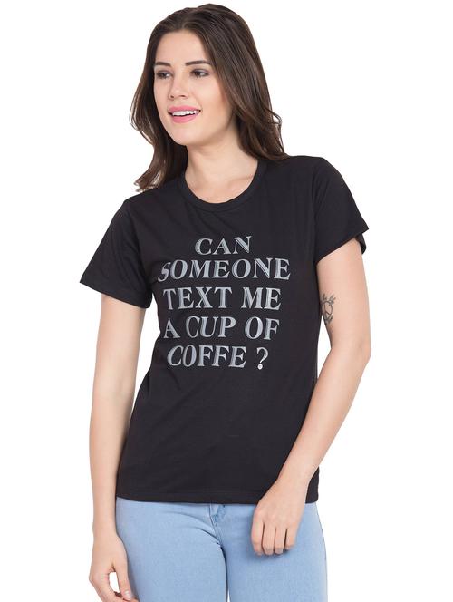slogan print short sleeved tee - 16015115 - Very Small Image - 1