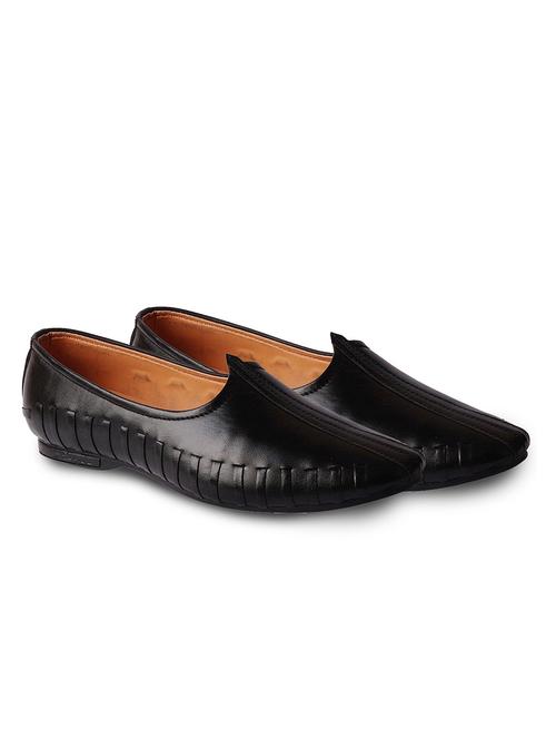 black leatherette slip on jutis - 16015687 - Very Small Image - 1