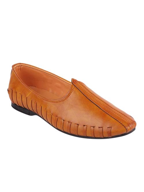 tan leatherette slip on jutis - 16015689 - Very Small Image - 1