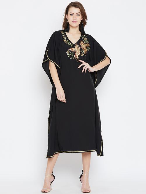 lace detail embroidered sequined kaftan - 16015888 - Very Small Image - 1