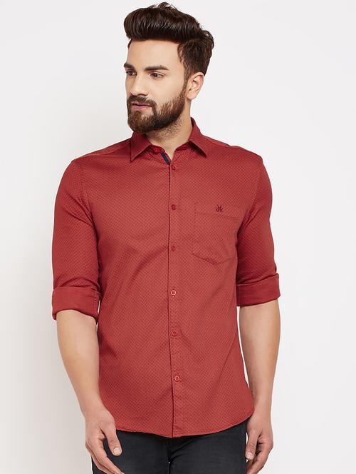 red printed casual shirt - 16015975 - Very Small Image - 1