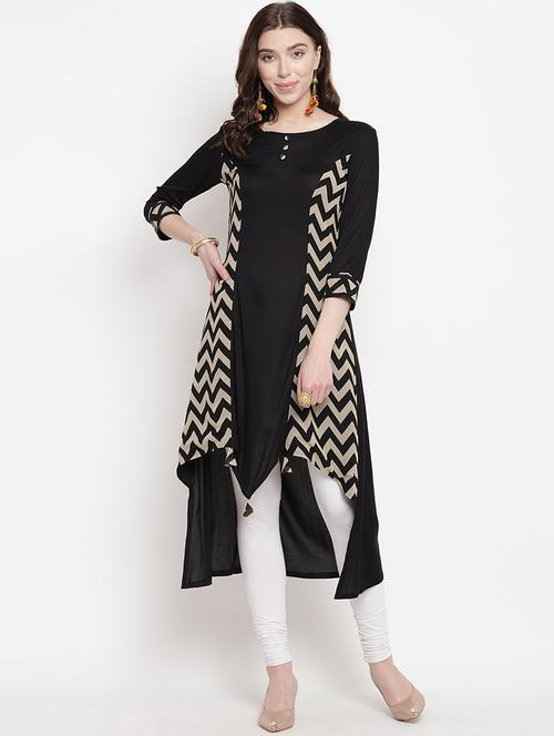 checron asymmetric kurta - 16016549 - Very Small Image - 1