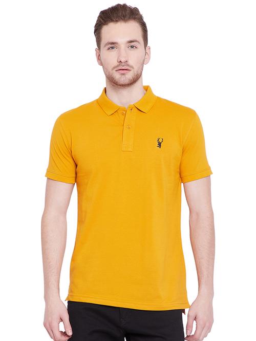 yellow solid polo tshirt - 16016567 - Very Small Image - 1
