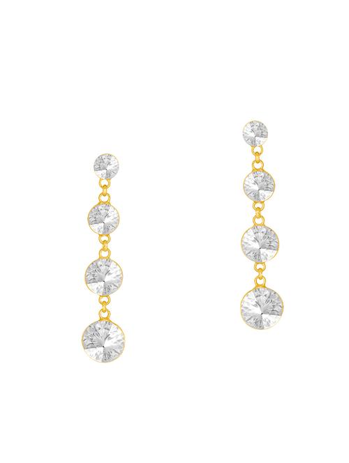 gold metal drop earring - 16016852 - Very Small Image - 1