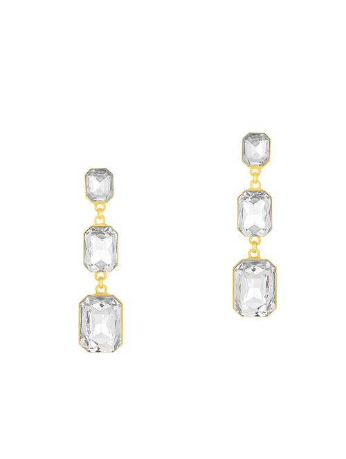 gold metal drop earring - 16016853 - Very Small Image - 1
