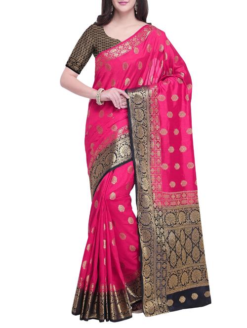 zari woven saree with blouse - 16016984 - Very Small Image - 1
