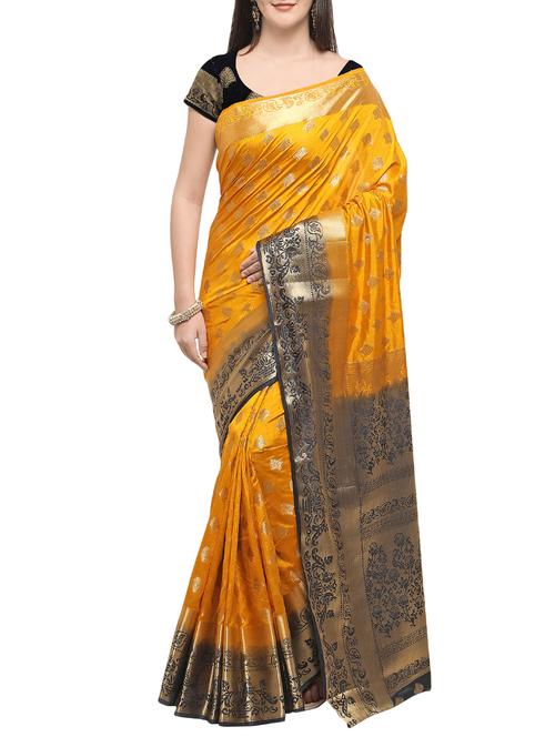 zari kanjivaram saree with blouse - 16017023 - Very Small Image - 1