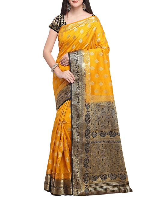 zari kanjivaram saree with blouse - 16017025 - Very Small Image - 1