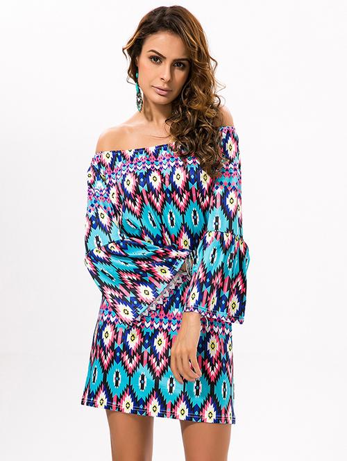 off shoulder shift dress - 16017689 - Very Small Image - 1