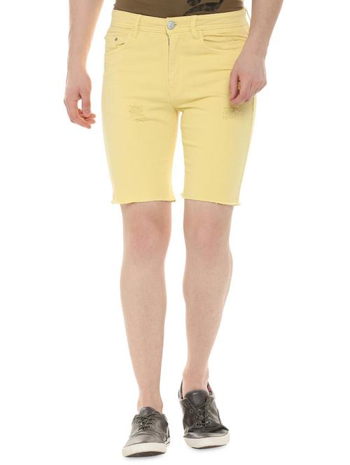 yellow cotton shorts - 16019614 - Very Small Image - 1