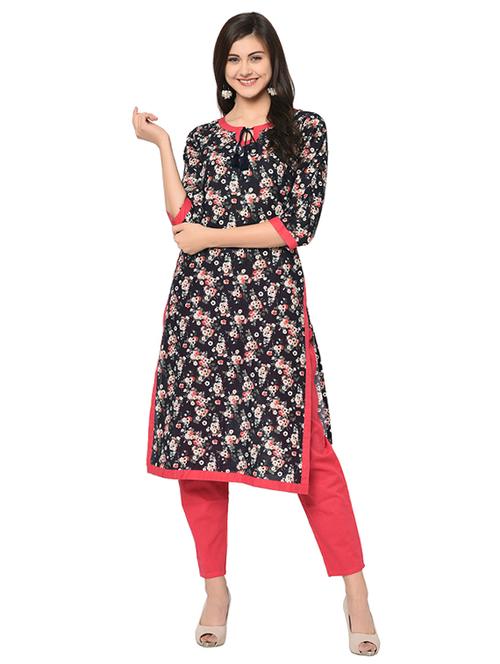 floral print kurta pant set - 16019830 - Very Small Image - 1