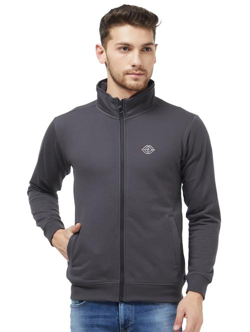 grey cotton sweatshirt - 16021528 - Very Small Image - 1