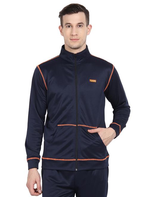 navy blue polyester casual jacket - 16021736 - Very Small Image - 1