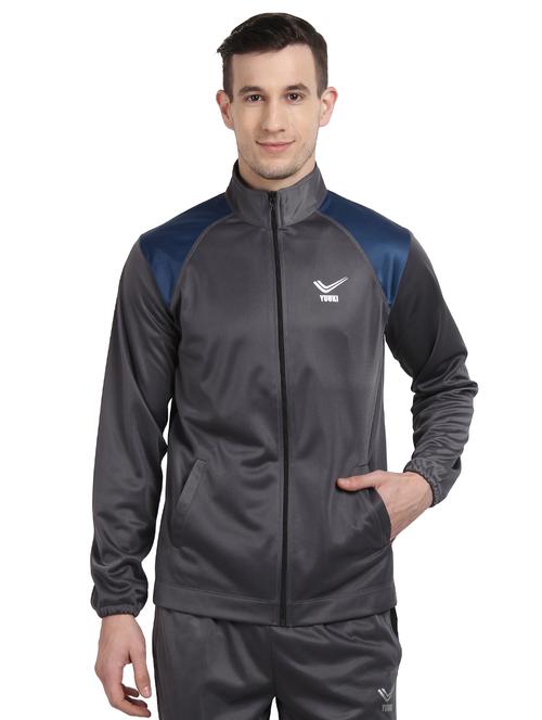 grey polyester casual jacket - 16021741 - Very Small Image - 1