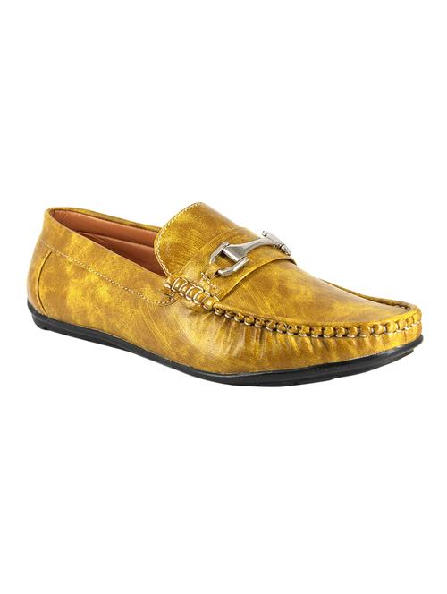 yellow leatherette slip on loafers - 16022257 - Very Small Image - 1