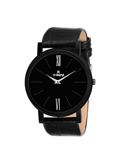 round dial analog watch (xm-gr008-bkb) - 16024627 - Very Small Image - 1