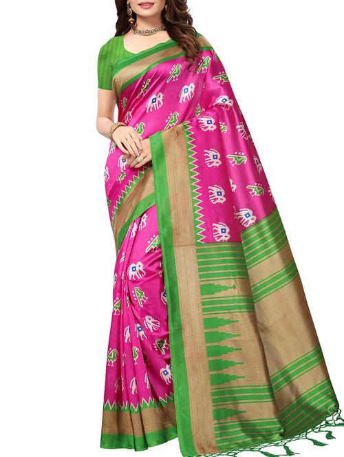 conversational mysore silk saree with blouse - 16024801 - Very Small Image - 1