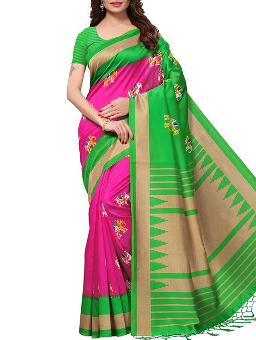 conversational mysore silk saree with blouse - 16024807 - Very Small Image - 1