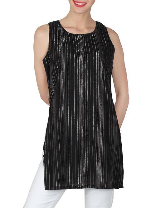 keyhole back striped tunic - 16025314 - Very Small Image - 1