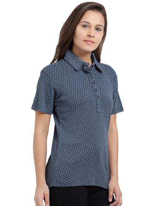 pin dots polo neck tee - 16026653 - Very Small Image - 1