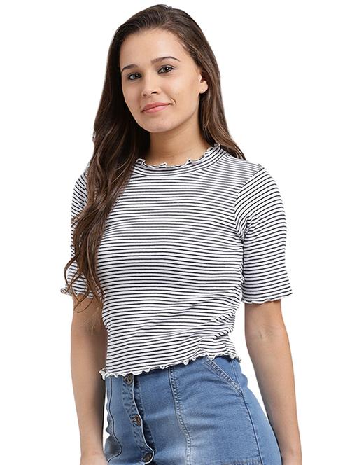 lettuce edge striped top - 16026656 - Very Small Image - 1